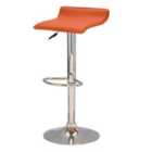 Heartlands Furniture Red and Chrome Bar Stool Pair Adjustable Height