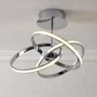 Endor Acrylic, aluminium & metal Chrome effect 3 Lamp Ceiling light