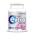 Extra White Bubblemint Sugarfree Chewing Gum Bottle 46 Pieces 64g