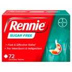 Rennie Sugar Free, 72s