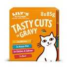 Lily's Kitchen Tasty Cuts in Gravy Mixed Multipack Wet Food for Cats, 8x85g