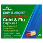 Morrisons Max Strength Cold & Flu Day & Night Capsules 16 per pack