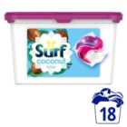 Surf 3-In-1 Coconut Bliss Washing Capsules 18 per pack