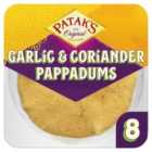 Patak's Garlic & Coriander Pappadums 8 per pack