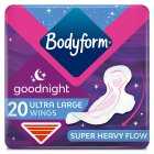 Bodyform Ultra Night Towels Wings, 18s