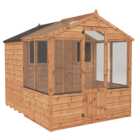 Mercia Wooden 8 x 6ft Traditional Apex Greenhouse Combi Shed