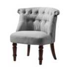 Arnold Fabric Accent Chairs Pair Grey