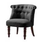 Arnold Fabric Accent Chairs Pair Black