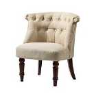 Arnold Fabric Accent Chairs Pair Beige