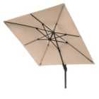 Platinum Challenger T2 Glow 3m Square Parasol (base not included) - Taupe
