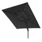 Platinum Challenger T2 Glow 3m Square Parasol (base not included) - Anthracite Grey