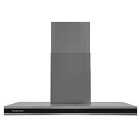 Russell Hobbs RHGCH903DS Midnight Collection 90cm Wide Glass and Steel T Shaped Chimney Cooker Hood - Black