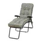 Glendale Deluxe Country Teal Lounger Chair - Grey