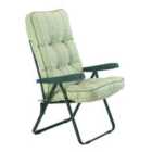Glendale Deluxe Cotswold Stripe Recliner Chair - Green