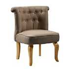 Penryn Fabric Accent Chairs Pair Light Brown