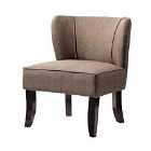 Bilston Pair Of Fabric Accent Chairs Light Brown
