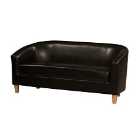 Clare Faux Leather 3 Seater Sofa Brown