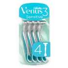 Gillette Venus 3 Disposable Razors Sensitive 4 per pack