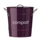 Premier Housewares Compost Bin With Plastic Inner Bucket - Purple