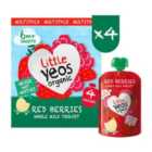 Yeo Valley Little Yeos Red Berries Pouch Multipack 4 x 90g