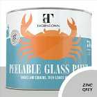 Thorndown Zinc Grey Peelable Glass Paint 150 ml - Opaque