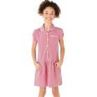 M&S 2pk Girls' Cotton Gingham School Dresses, 4-10 Years, Red