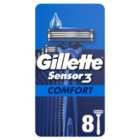 Gillette Sensor 3 Comfort Disposable Razors 8 per pack