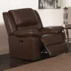 Tipton Faux Leather Reclining Armchair Brown