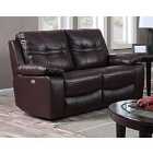 Ryde Faux Leather Electric Reclining 2 Seater Sofa Brown