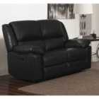 Tipton Faux Leather 2 Seater Sofa Black
