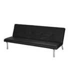 Stroud Faux Leather 2 Seater Sofa Bed Black