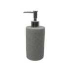 Nutmeg Home Grey Ribbed Soap Dispenser