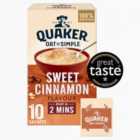 Quaker Oat So Simple Sweet Cinnamon Porridge Sachets Cereal 10 per pack
