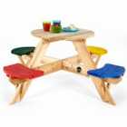 Plum Children's Circular Picnic Table and Colourful Seats