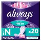 Always Dailies Singles Normal To Go Panty Liners 20 per pack
