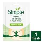 Simple Kind to Skin De-Stress Sheet Mask, 21ml