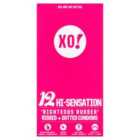 XO! Hi-Sensation 'Righteous Rubber' Ribbed + Dotted Condoms 12 per pack