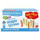Kiddylicious Cheesy Flavoured Veggie Straws Baby Snacks Big Pack 10 x 12g
