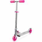 Xootz In-Line Folding Scooter with LED Wheels Pink