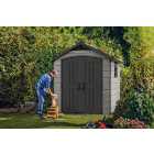 Keter Premier Grey Double Door Outdoor Apex Garden Storage Shed - 7.5 x 7ft