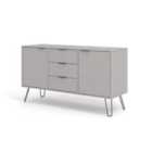 Core Products Augusta Medium Sideboard With 2 Doors, 3 Drawers Grey