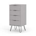 August 4 Drawer Narrow Chest Of Drawers Grey