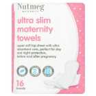 Nutmeg Ultra Slim Maternity Towels 16 per pack
