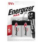 Energizer Max 9V Batteries, Alkaline 2 per pack