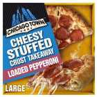 Chicago Town Takeaway Cheesy Stuffed Crust Pepperoni Large Pizza 640g