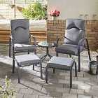 Monaco 2-Seater Reclining Set with Footstools