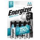 Energizer Max Plus AA 4 per pack
