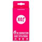 XO! Hi-Sensation 'Righteous Rubber' Ribbed + Dotted Condoms 6 per pack