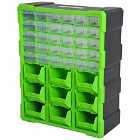 Durhand 39 Drawer Parts Organiser Wall Mount Storage Cabinet - Green
