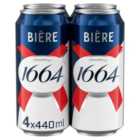 Kronenbourg 1664 Lager Beer Cans 4 x 440ml